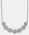 Givenchy Pave Cluster Statement Necklace, 16" + 3" Extender In White