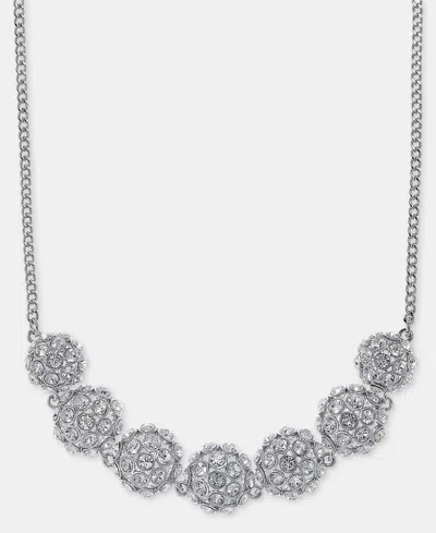 Givenchy Pave Cluster Statement Necklace, 16" + 3" Extender In White