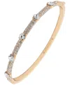 Givenchy Pave Crystal Bangle Bracelet In Gold