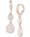 Givenchy Pave Crystal Disc Double Drop Earrings In Gold