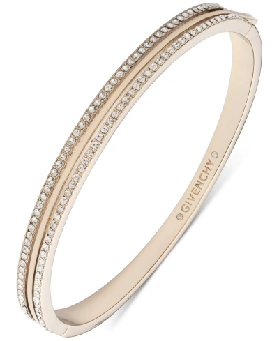 Givenchy Pave Crystal Double-row Bangle Bracelet In Gold