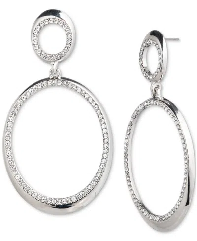 Givenchy Pave Crystal Open Drop Statement Earrings In Crystal Wh
