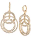 Givenchy Pave Crystal Orbital Drop Earrings In Gold