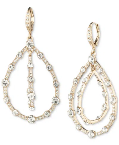 Givenchy Pave Crystal Orbital Drop Earrings In Gold