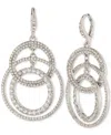 Givenchy Pave Crystal Orbital Drop Earrings In White