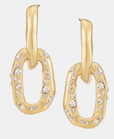 Givenchy Pave Link Drop Earrings In Gold