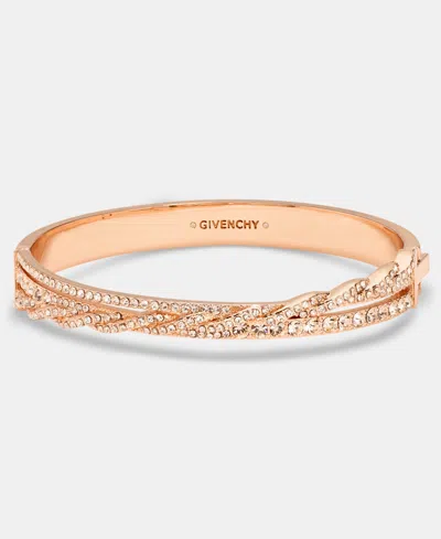Givenchy Pave Twist Bangle Bracelet In Dark Pink