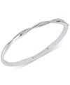 Givenchy Pave Twist Bangle Bracelet In Silver