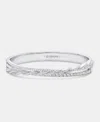 Givenchy Pave Twist Bangle Bracelet In White