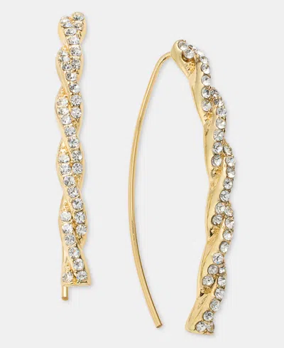 Givenchy Pave Twist Threader Earrings In Gold