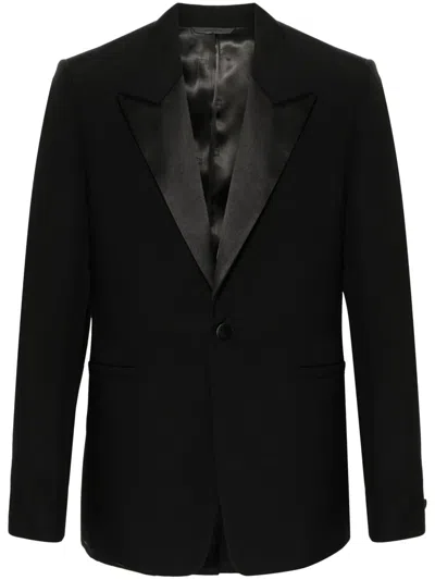 Givenchy 'satin Lapel' Tailored Fit Blazer In Black
