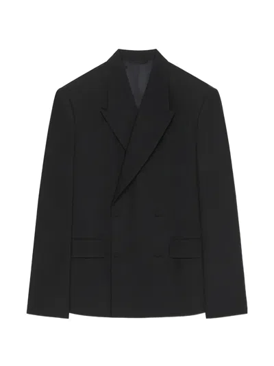 Givenchy Peak-lapel Double-breasted Jacket In Black