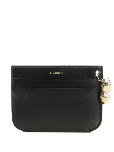 Givenchy Peanut Charm Leather Card Holder In Black
