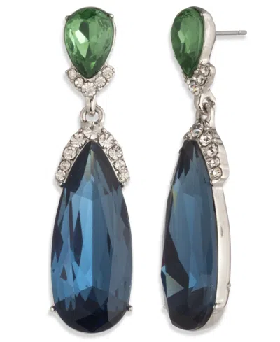 Givenchy Pear Double Drop Pierced Earrings In Blue