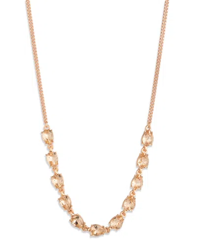 Givenchy Pear Glass Stone Extender Frontal Necklace In Gold