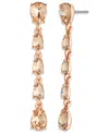 Givenchy Pear Glass Stone Linear Earrings In Gold