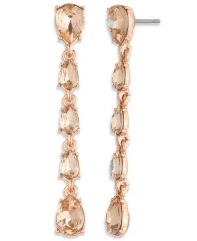Givenchy Pear Glass Stone Linear Earrings In Gold