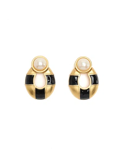 Givenchy Pearl Chunky Earrings In Gold