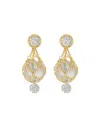Givenchy Pearl Crystal Earrings In Yellow