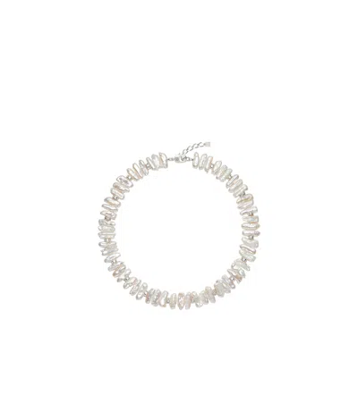 Givenchy Pearl Crystal Necklace In White