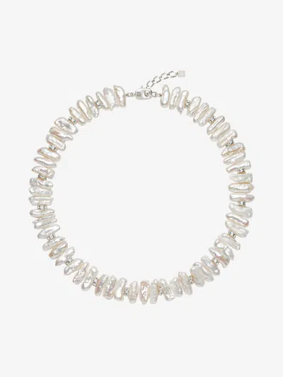 Givenchy Pearl Necklace With Crystals In White