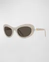 Givenchy Pearlescent Metal Butterfly Sunglasses In Neutral