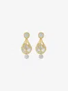 GIVENCHY PEARLING EARRINGS IN METAL WITH PEARLS AND CRYSTALS