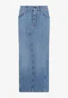 Givenchy Pencil Midi Skirt In Blue