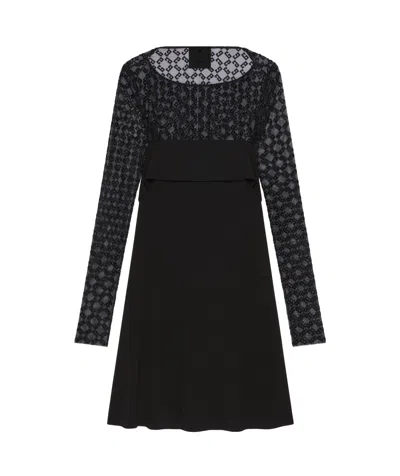 GIVENCHY GIVENCHY DRAPED MONOGRAM 72 TULLE DRESS