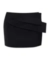 Givenchy Mini Skirt In Cotton With Draped Detail In Black