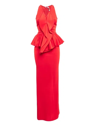 Pre-owned Givenchy Peplum Midi Dress