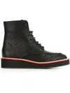 Givenchy Perforated Ankle Boots In Black
