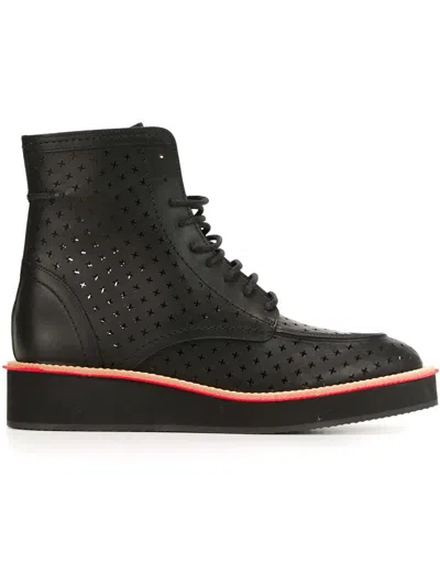 Givenchy Perforated Ankle Boots In Black