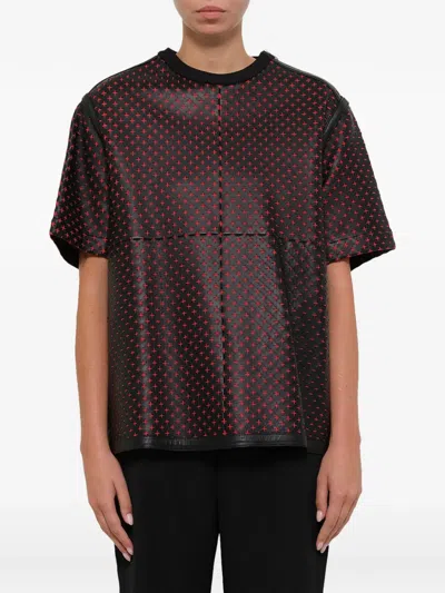 Givenchy Perforated Leather Top In Brown