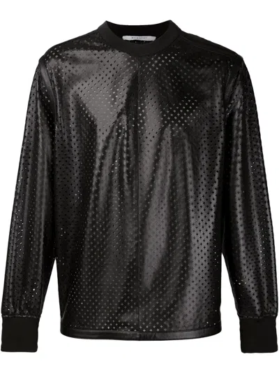 Givenchy Perforated Sweatshirt In Black
