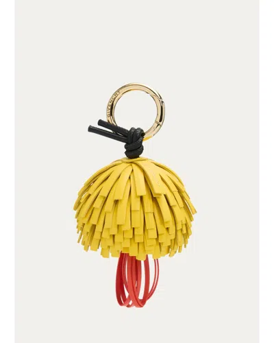 Givenchy Petal Draped Leather Bag Charm In Yellow/red