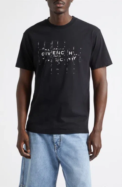 GIVENCHY GIVENCHY PHOTOGRAPHIC NEGATIVE LOGO REGULAR FIT GRAPHIC T-SHIRT