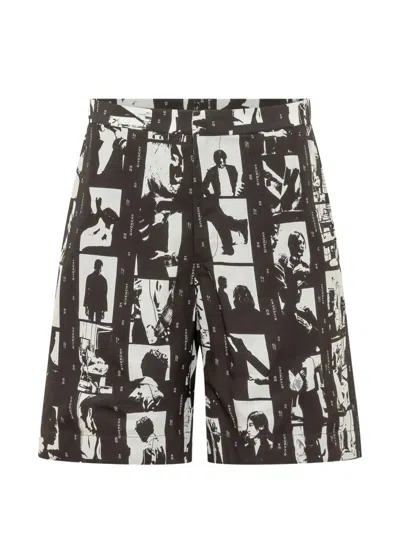 Givenchy Photographic-print Tailored Shorts In Black