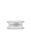 Givenchy Logo-engraved Open-band Ring In Metallic
