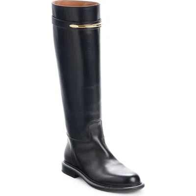Givenchy Pinch Knee High Leather Boot In Black