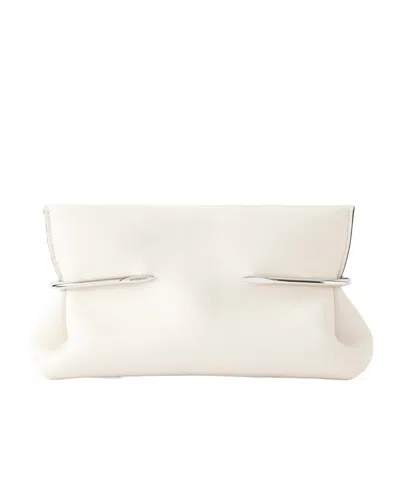 Givenchy Pinch Leather Clutch In White