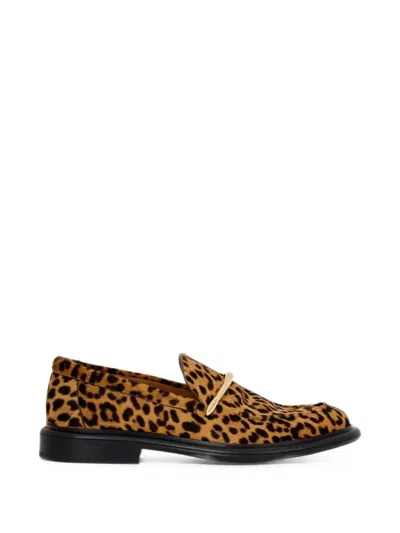 Givenchy Pinch Loafers In Leopard-effect Pony Leather In Brown