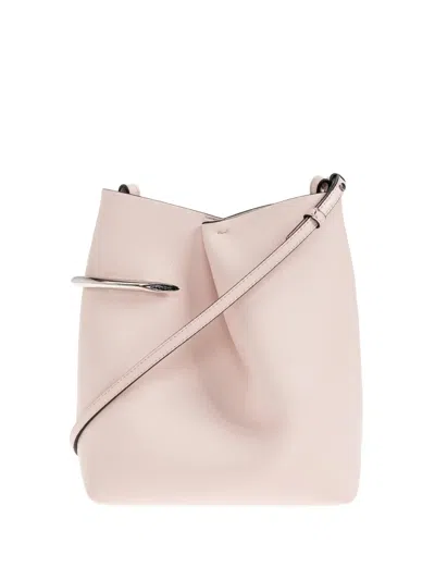 Givenchy Pinch Me Metal-bar Leather Bucket Bag In Pink
