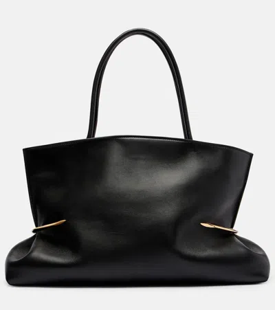 Givenchy Pinch Squeezed Horizontal Tote Bag In Nappa Leather In Black