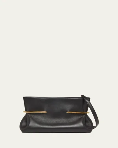 Givenchy Pinch Soft Leather Clutch Bag In Black