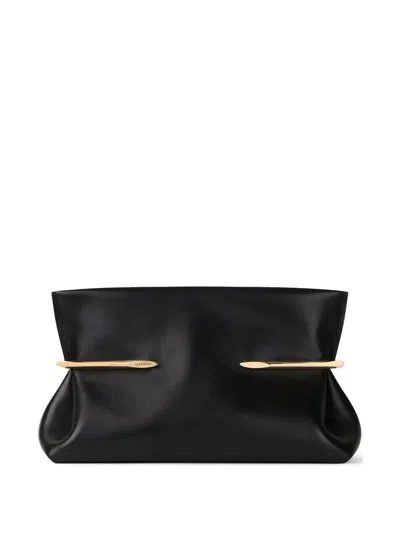 Givenchy Pinch Soft Clutch In Nappa Leather In Black