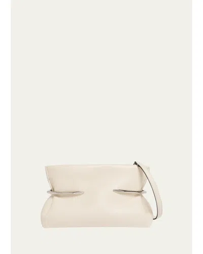 Givenchy Pinch Soft Leather Clutch Bag In White