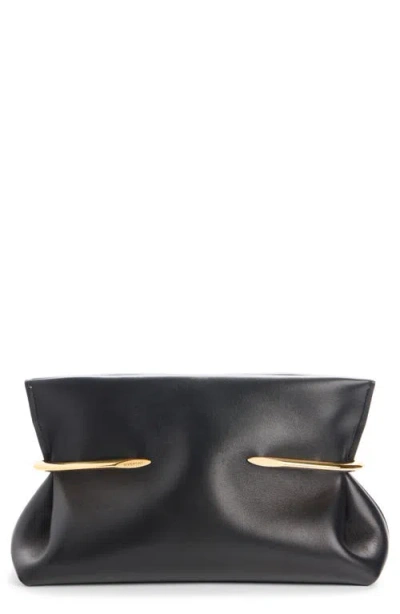 Givenchy Pinch Soft Leather Clutch In Black