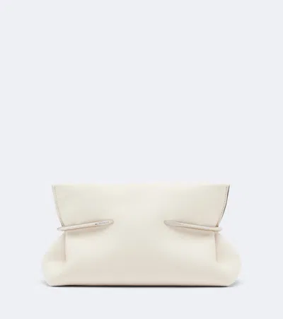 Givenchy Pinch Soft Leather Clutch In White