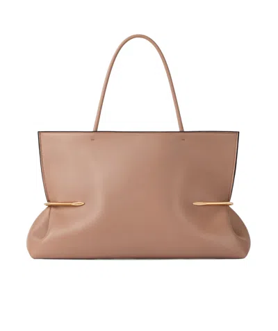 Givenchy Pinch Squeezed Horizontal Tote Bag In Nappa Leather In Pink